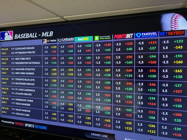 SINGLE PLAY ODDS BOARD